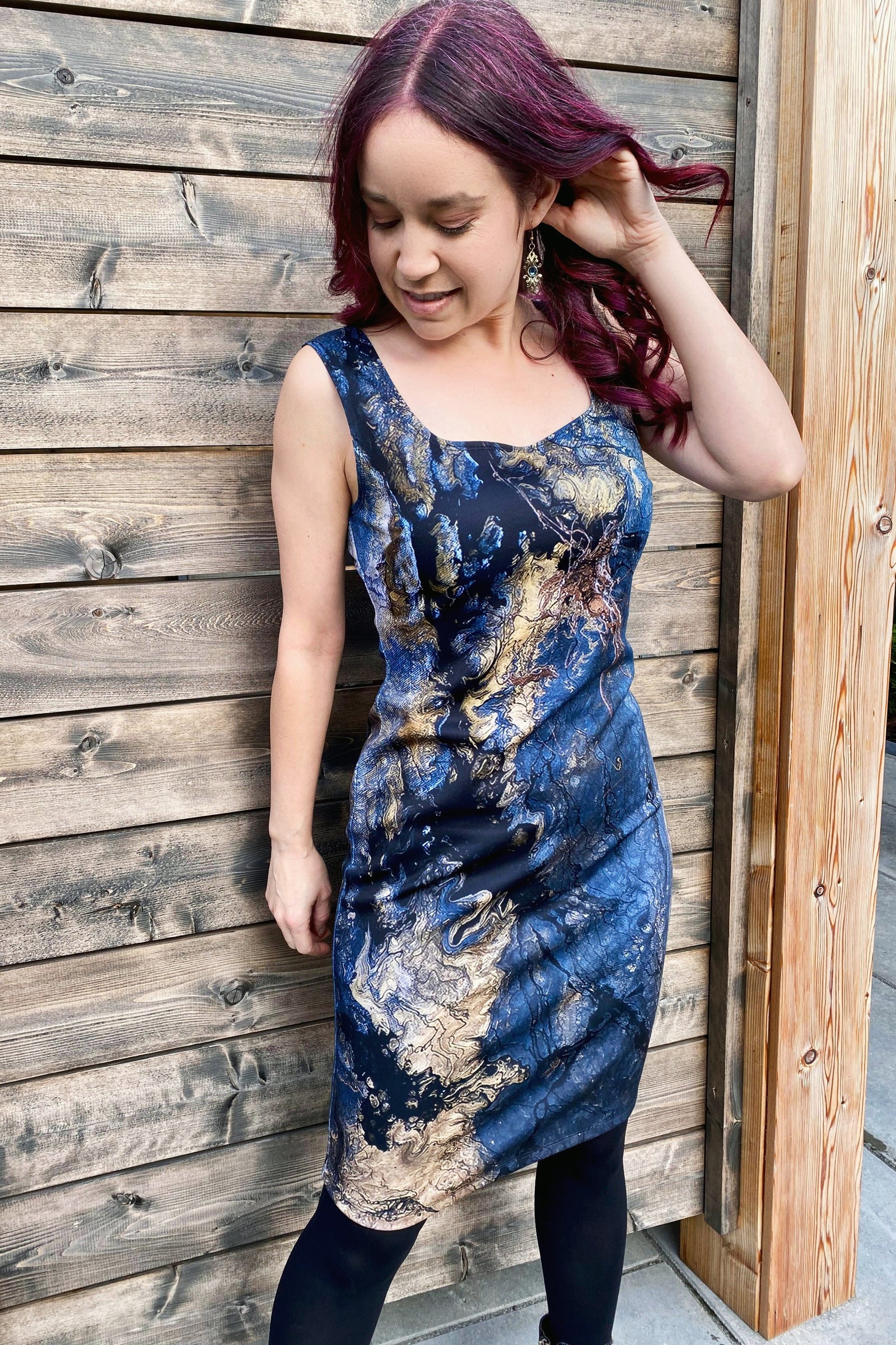 Sleeveless Square Neckline Dress