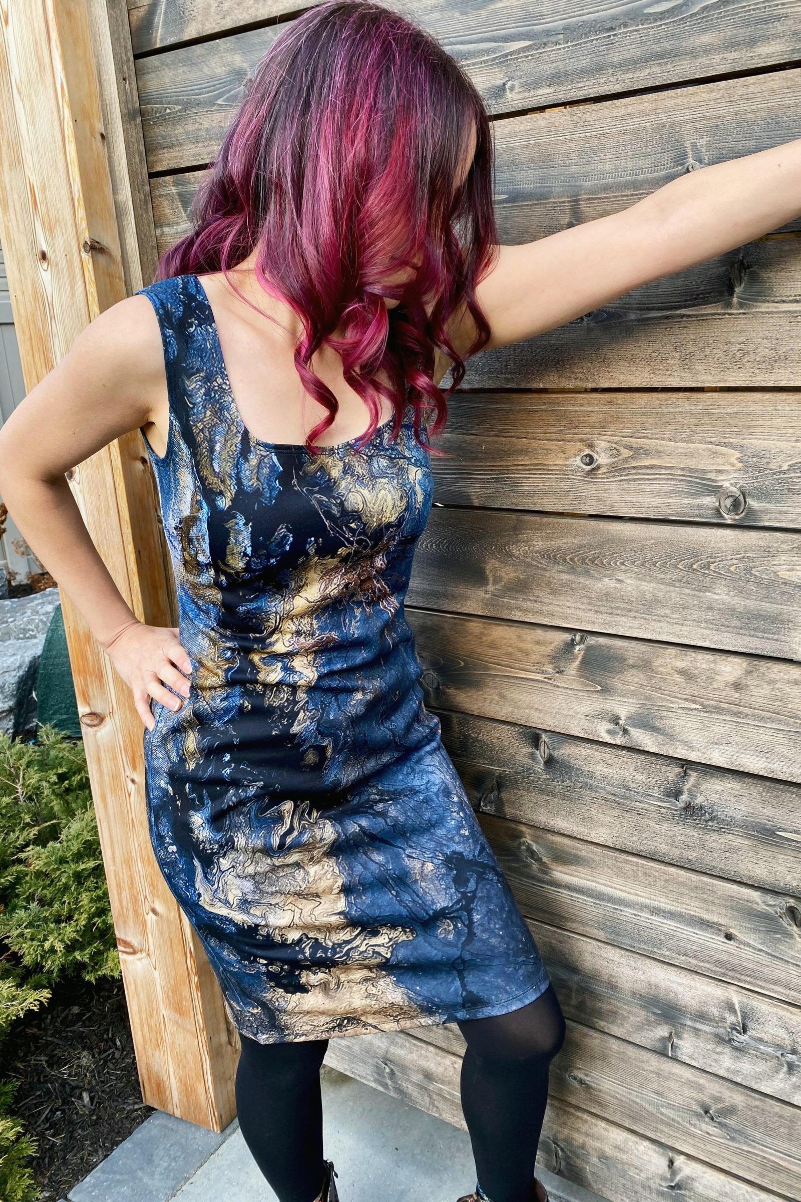 Sleeveless Square Neckline Dress