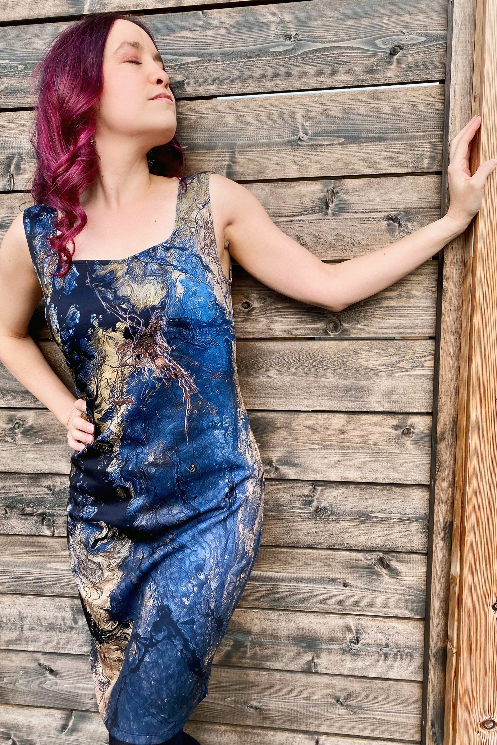 Sleeveless Square Neckline Dress