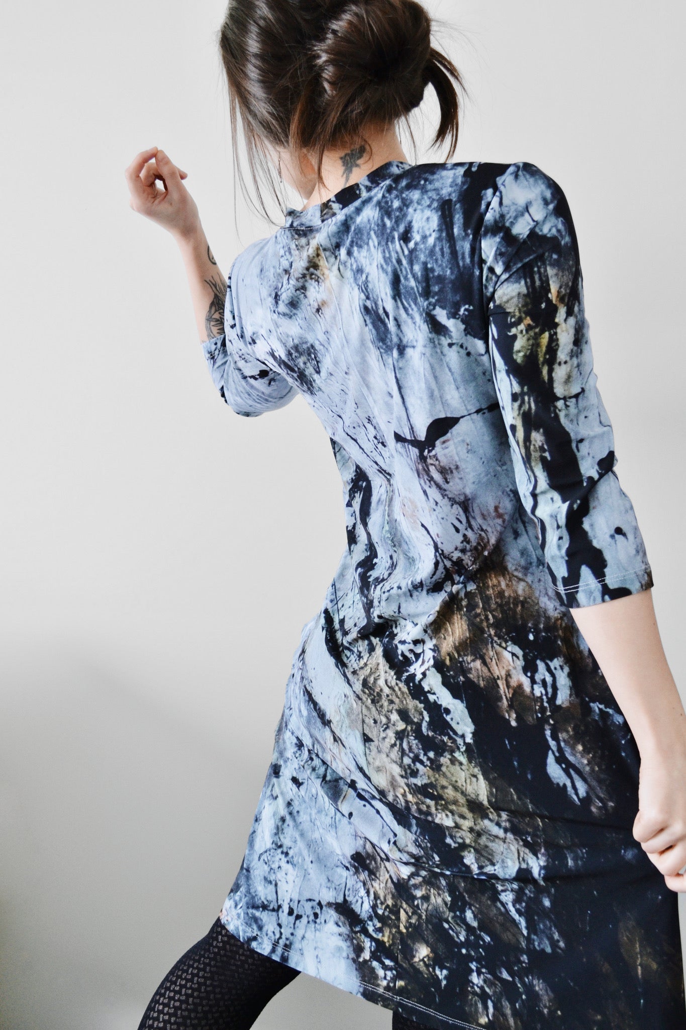 3/4 Sleeve Flare Dress