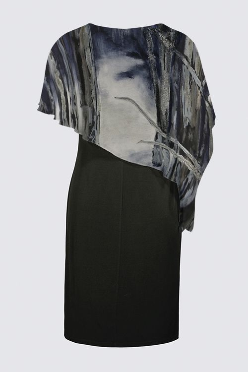 Sleeveless Cape Dress