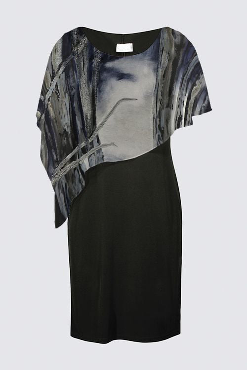 Sleeveless Cape Dress