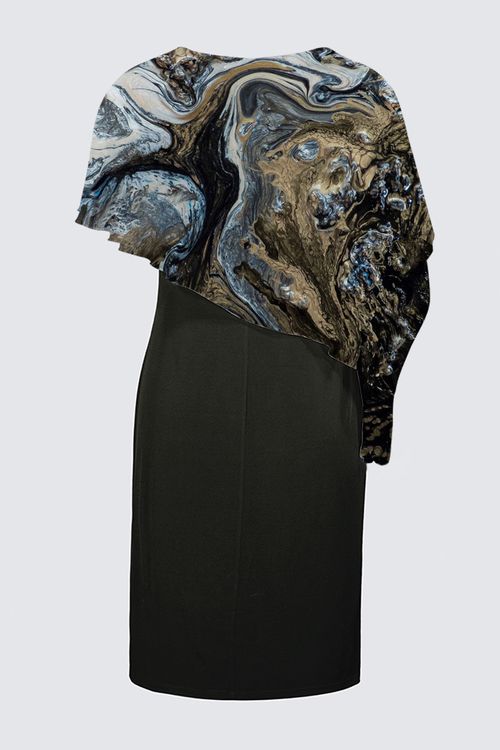 Sleeveless Cape Dress