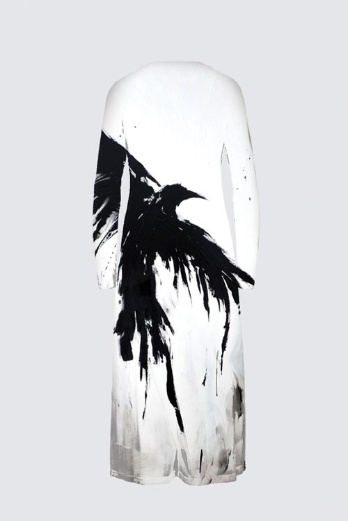 Long Sleeve Mesh Maxi Dress