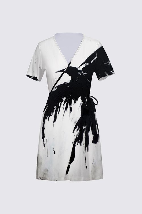 Short Sleeve Wrap Dress