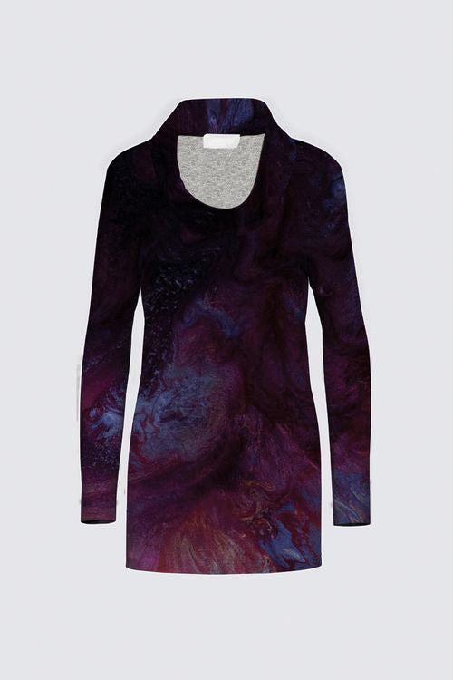 Cowl Neck Brushed Knit Tunic