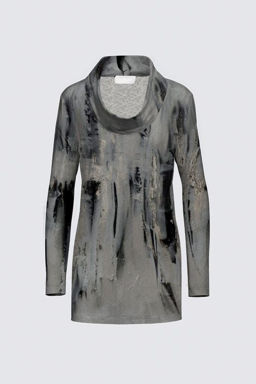 Cowl Neck Brushed Knit Tunic