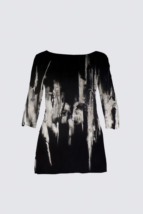 Curve Boat Neck Long Sleeve Tunic