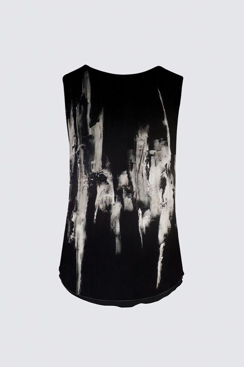 Reversible Sleeveless V-Neck Top