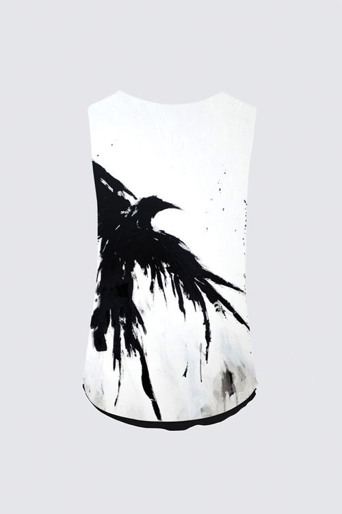 Reversible Sleeveless V-Neck Top