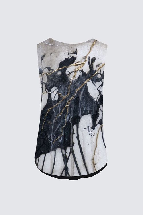 Reversible Sleeveless V-Neck Top