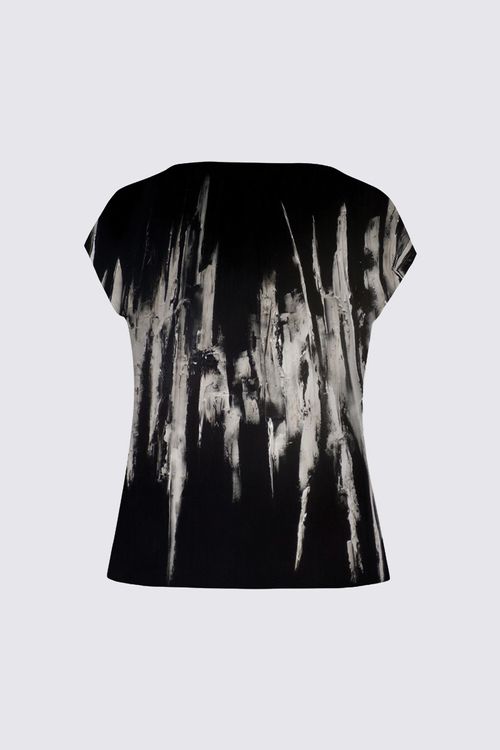 Drape Neck Cap Sleeve Tee