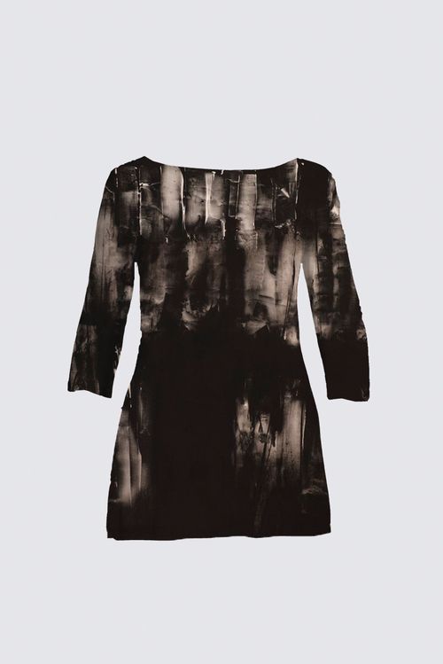 Curve Boat Neck Long Sleeve Tunic