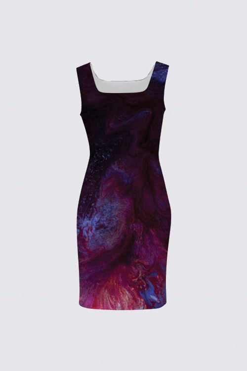 Sleeveless Square Neckline Dress