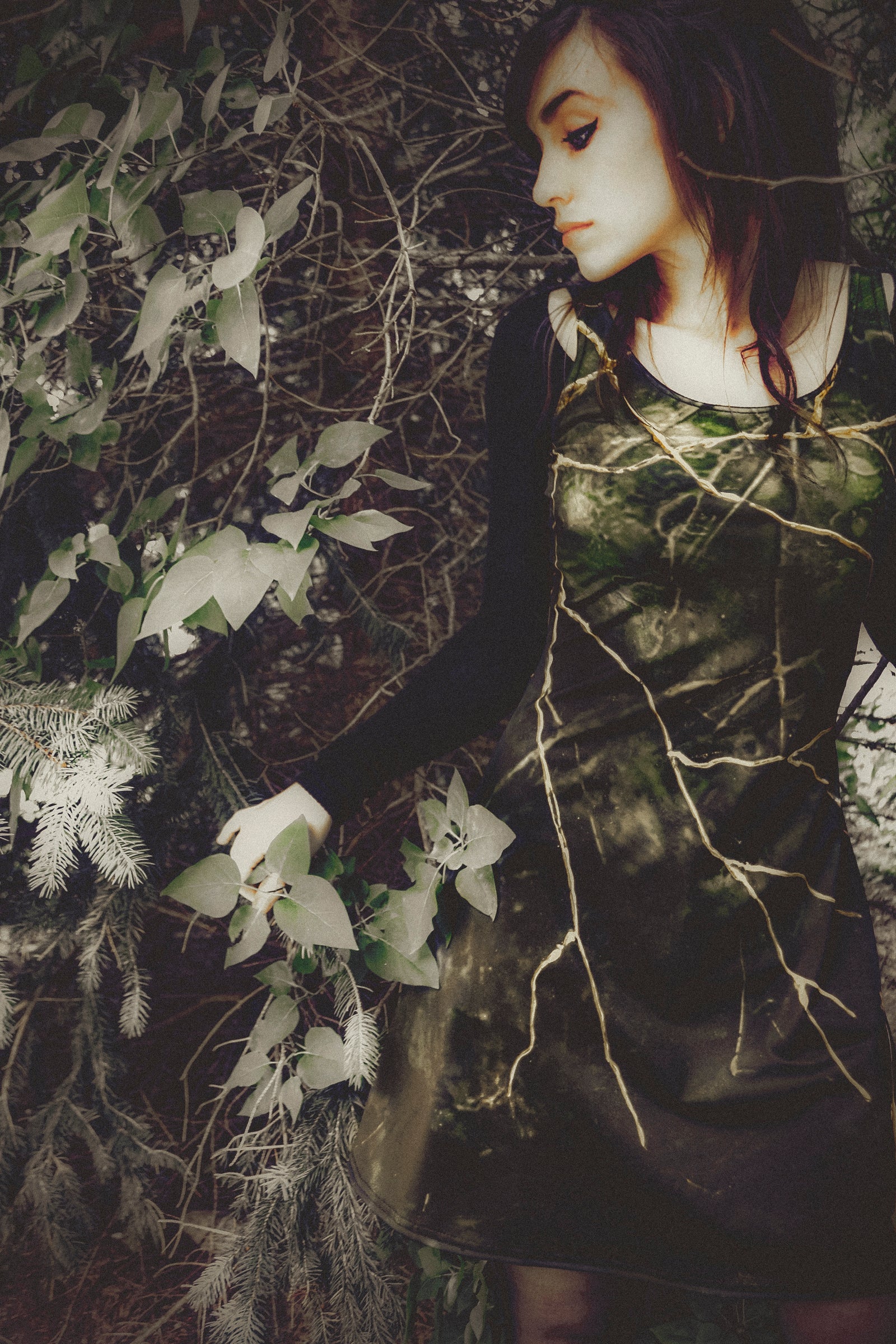 Emerald Woods Flare Dress