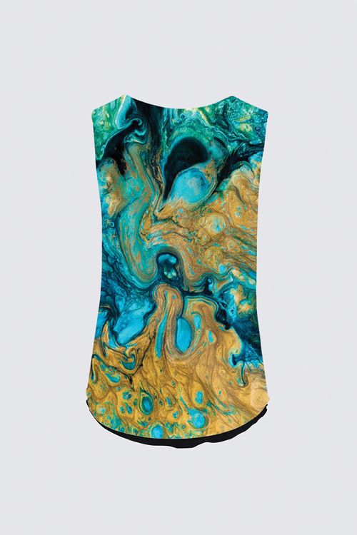 Reversible Sleeveless V-Neck Top