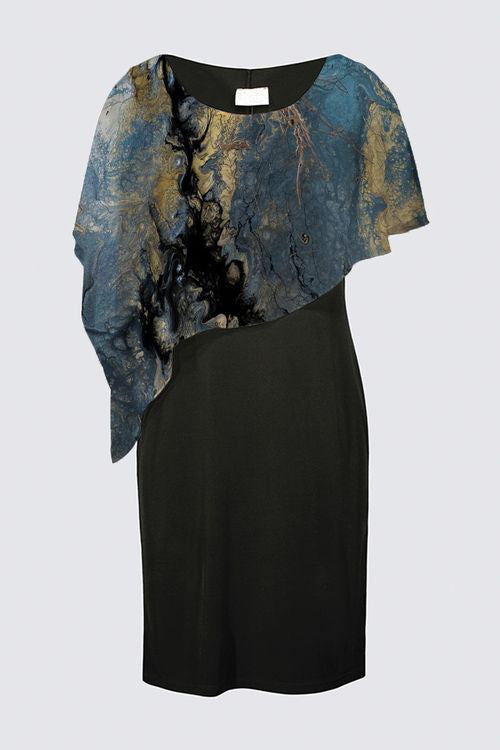 Sleeveless Cape Dress