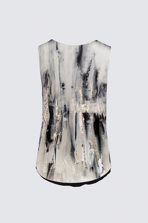 Reversible Sleeveless V-Neck Top