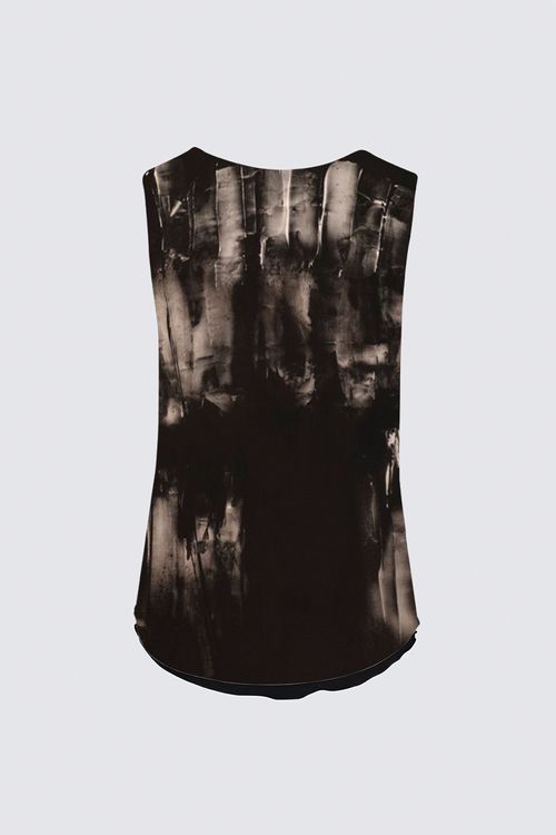 Reversible Sleeveless V-Neck Top