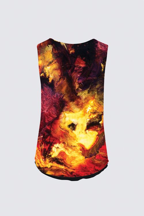 Reversible Sleeveless V-Neck Top