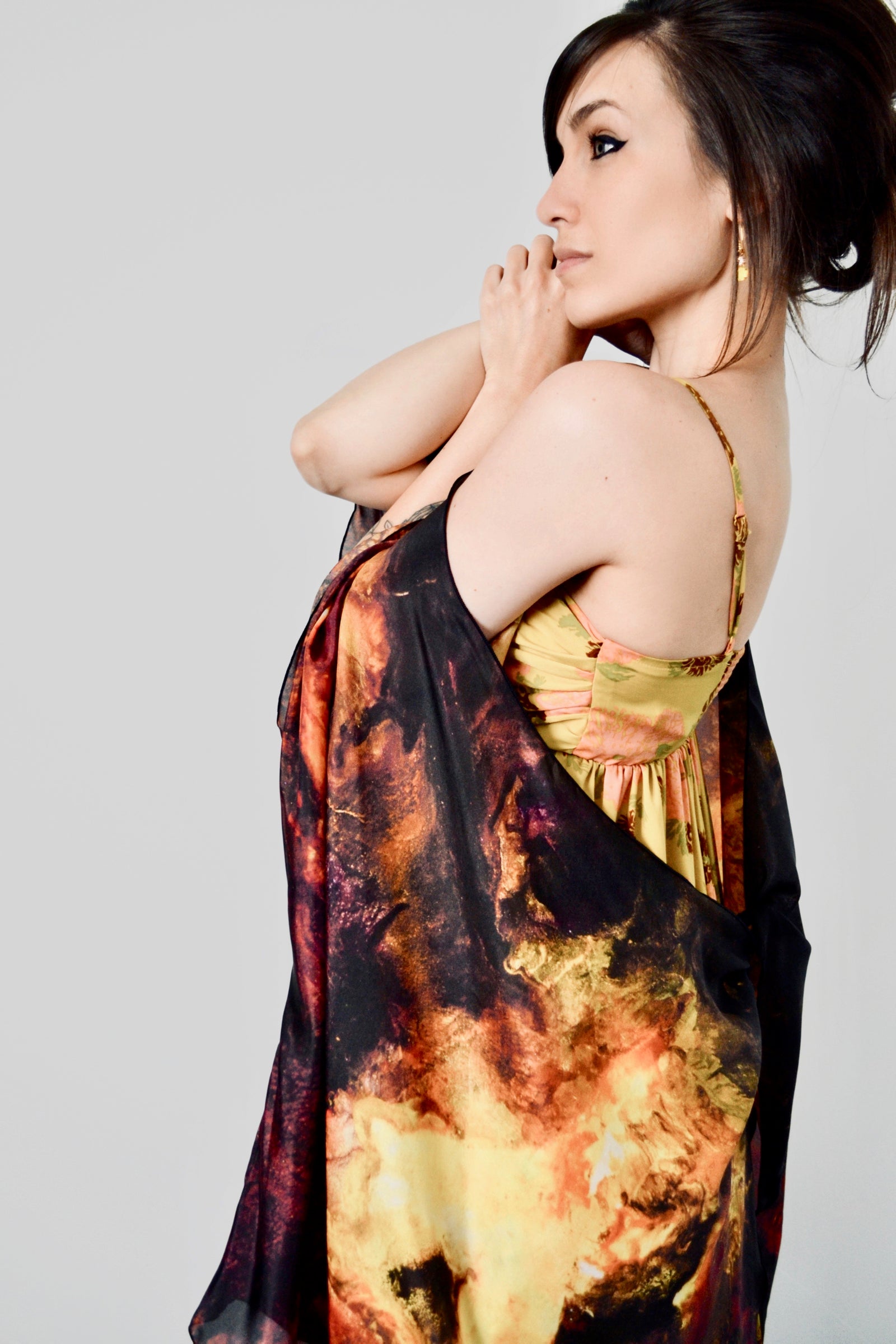 Draped Cover Up Without Fringe