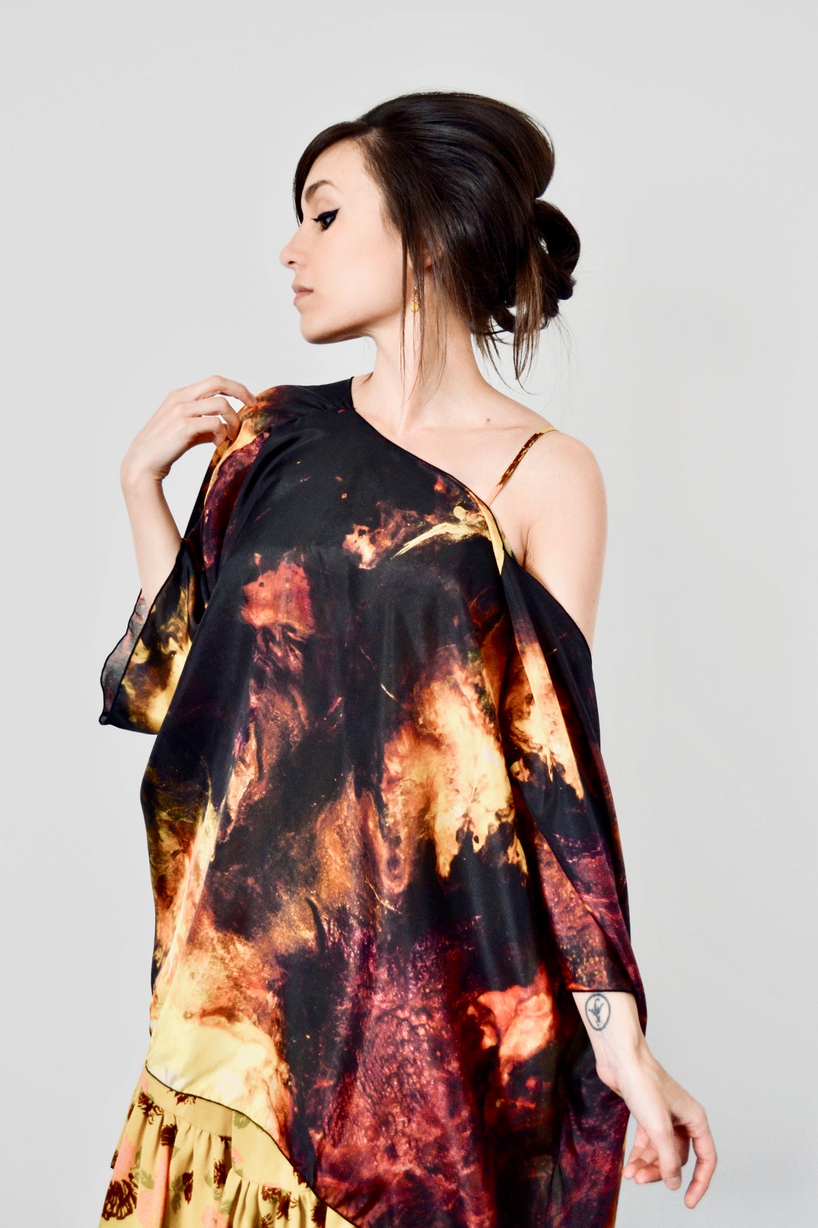 Draped Cover Up Without Fringe