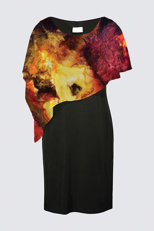 Sleeveless Cape Dress