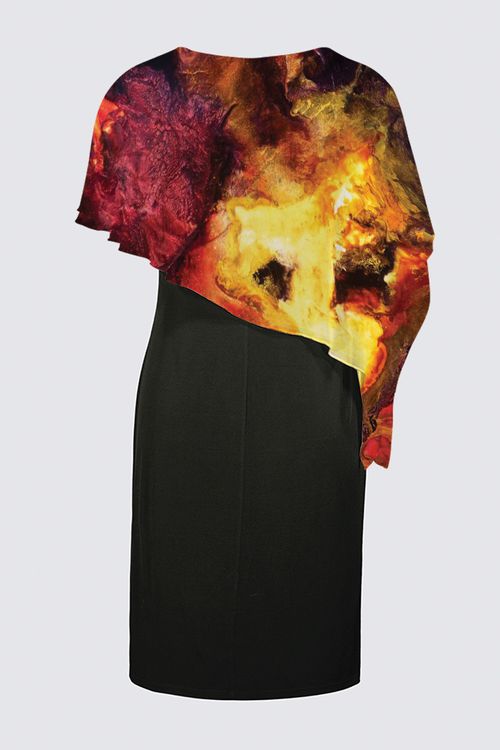 Sleeveless Cape Dress