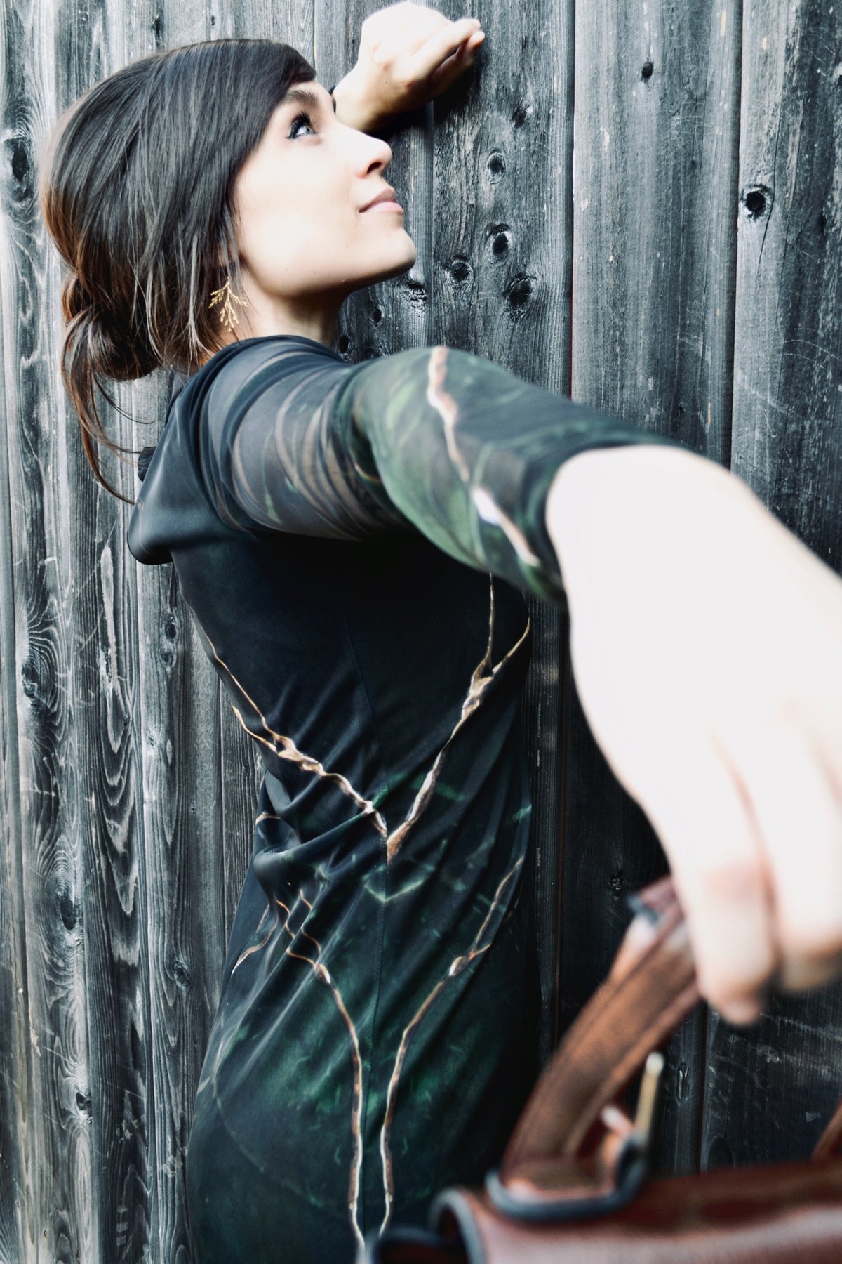 Long Sleeve Mesh Maxi Dress