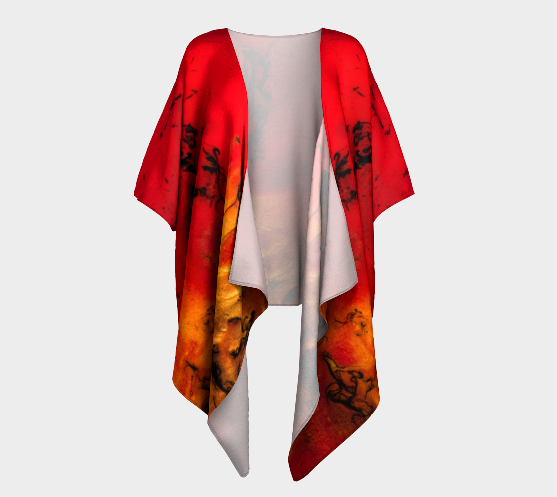 Draped Cover Up With Fringe