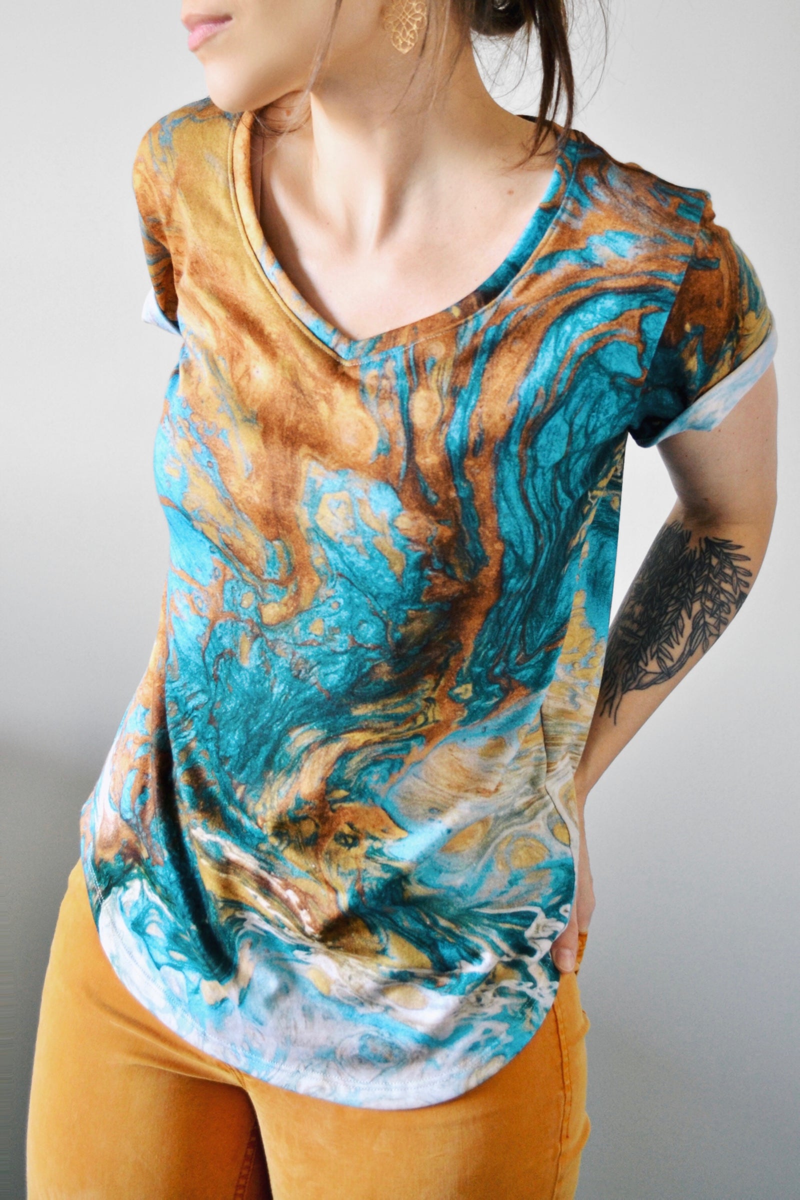 Short Sleeve V-Neck Tee