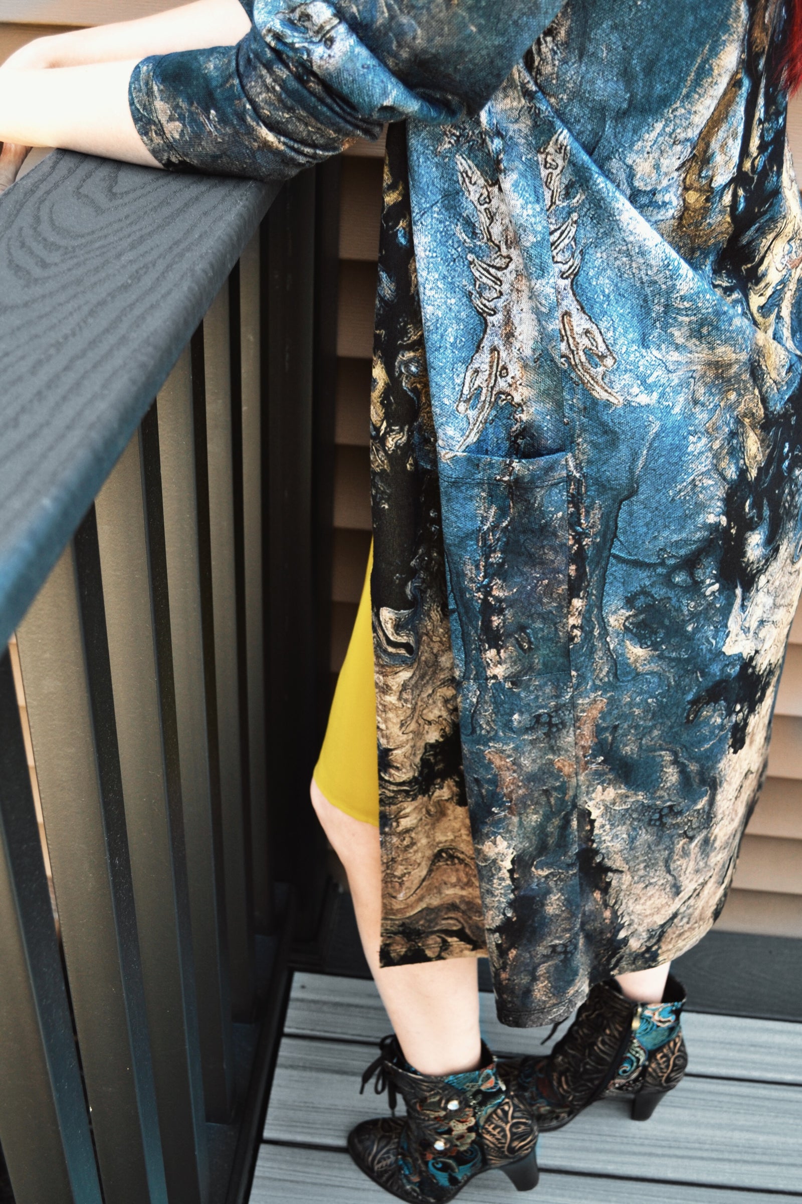 Brushed Knit Duster Cardigan With Pockets