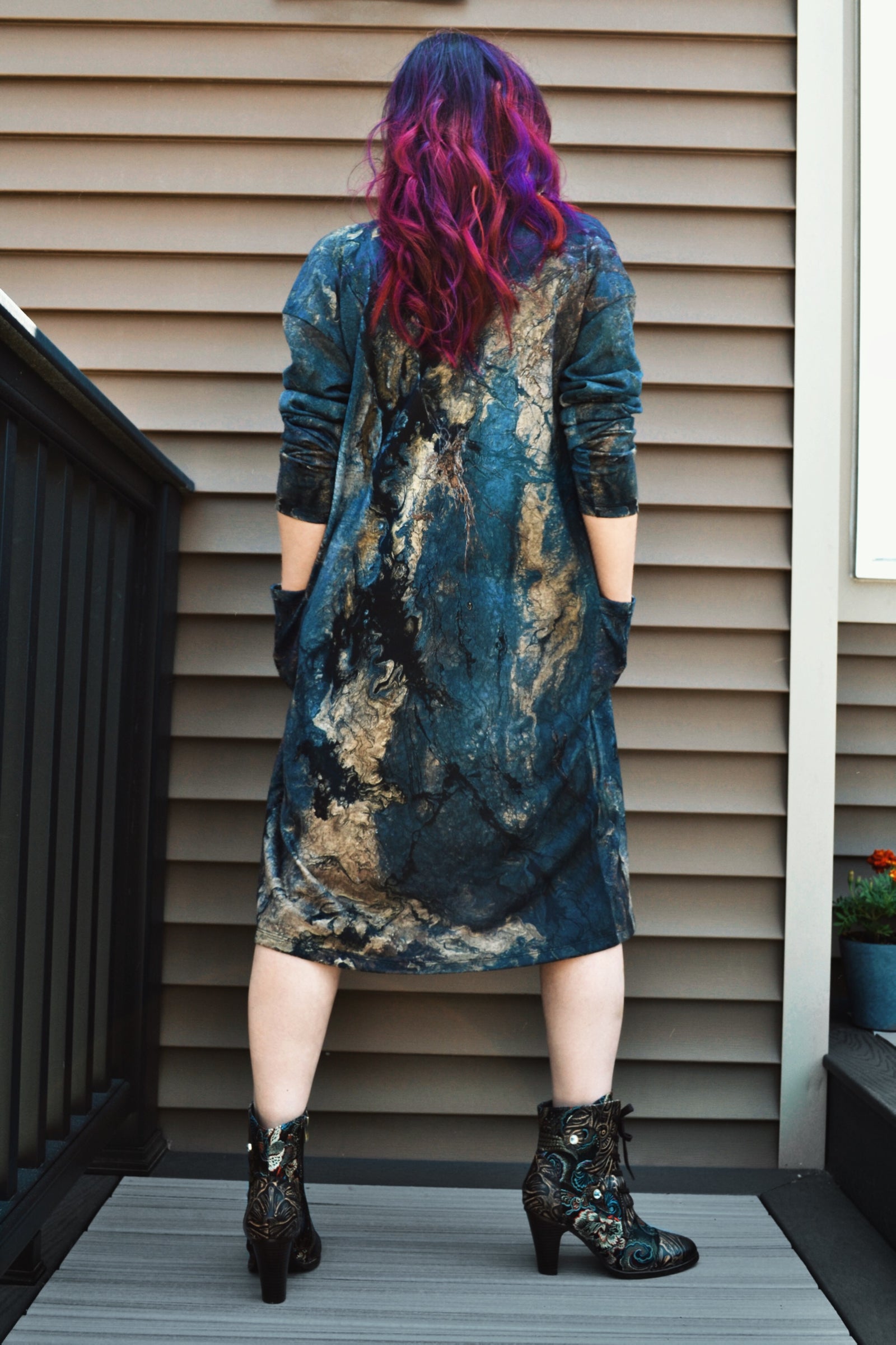 Brushed Knit Duster Cardigan With Pockets