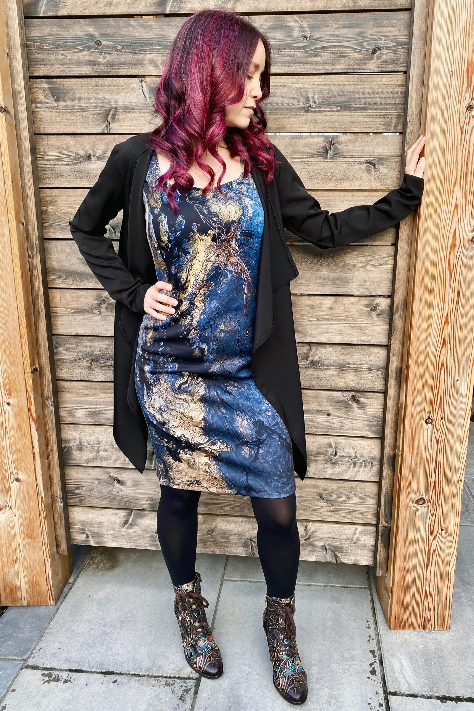 Sleeveless Square Neckline Dress