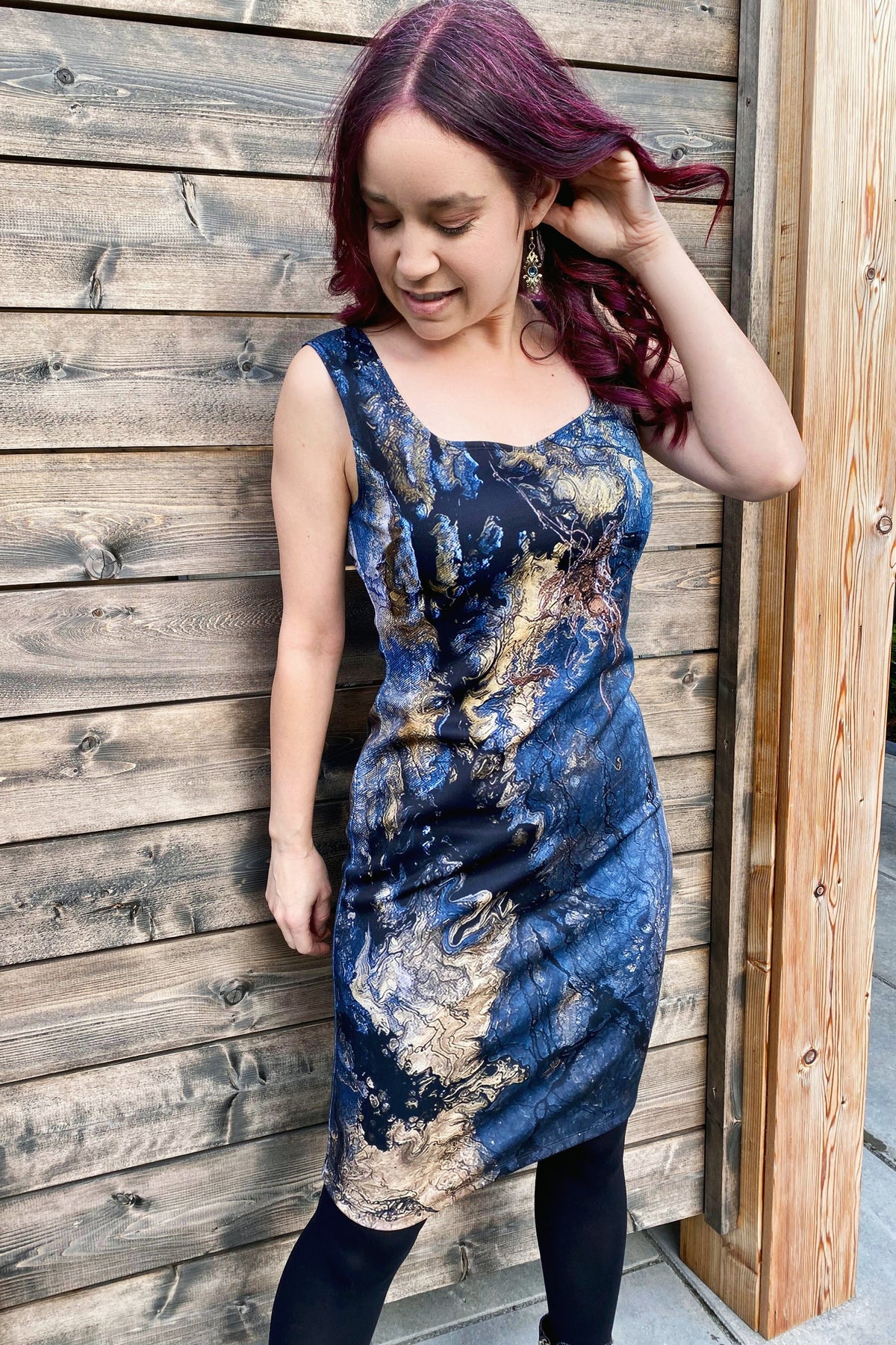 Sleeveless Square Neckline Dress