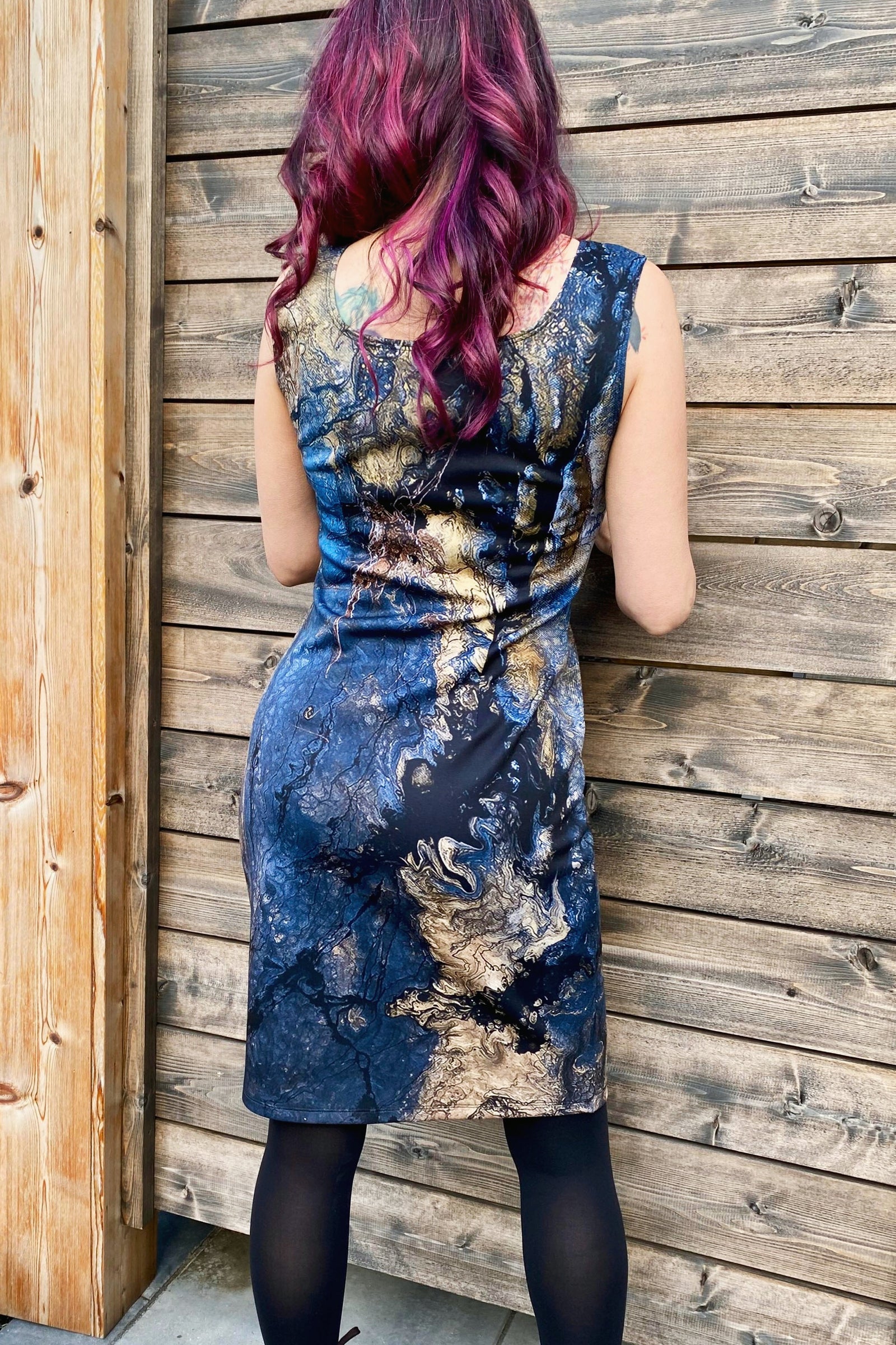 Sleeveless Square Neckline Dress