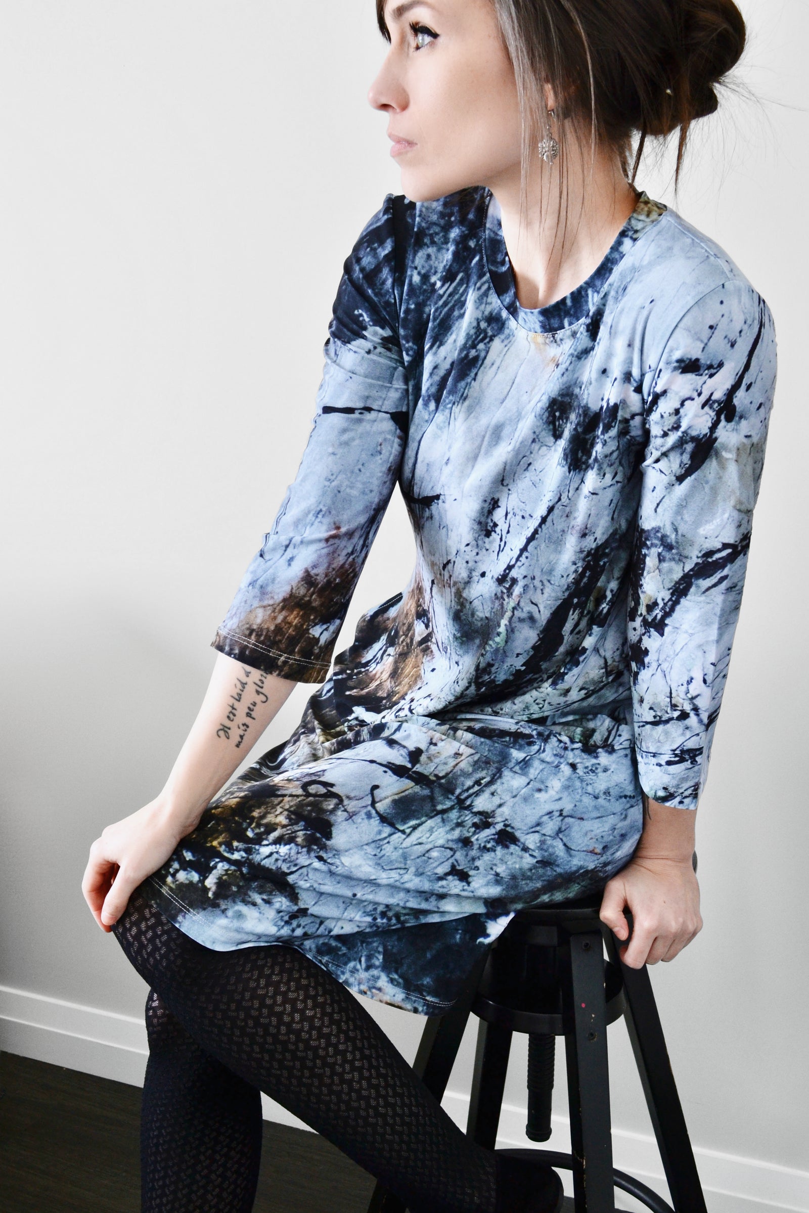 3/4 Sleeve Flare Dress