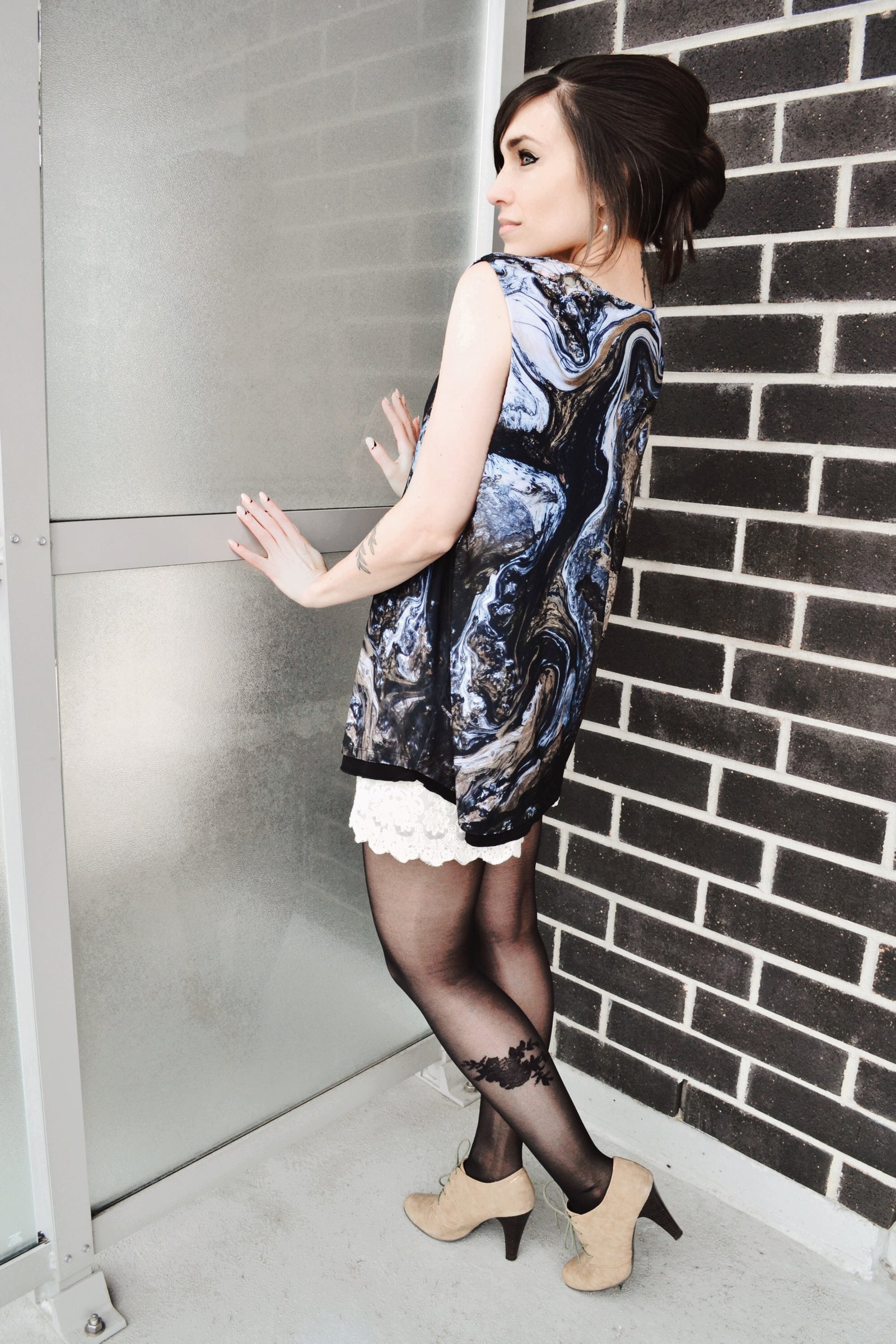 Reversible Sleeveless V-Neck Top