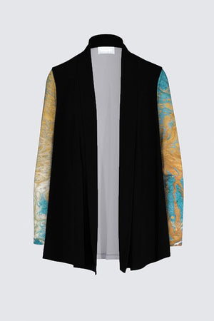 Draped Open Cardigan