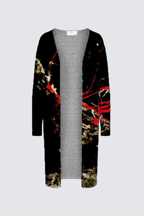 Brushed Knit Duster Cardigan With Pockets