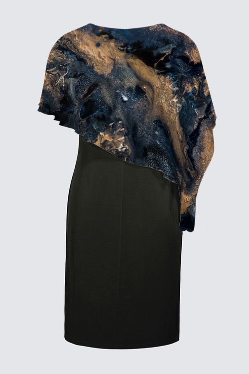 Sleeveless Cape Dress