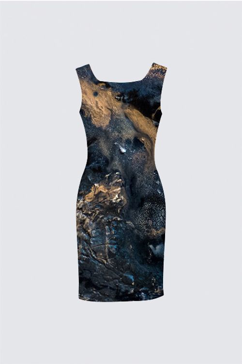 Sleeveless Square Neckline Dress