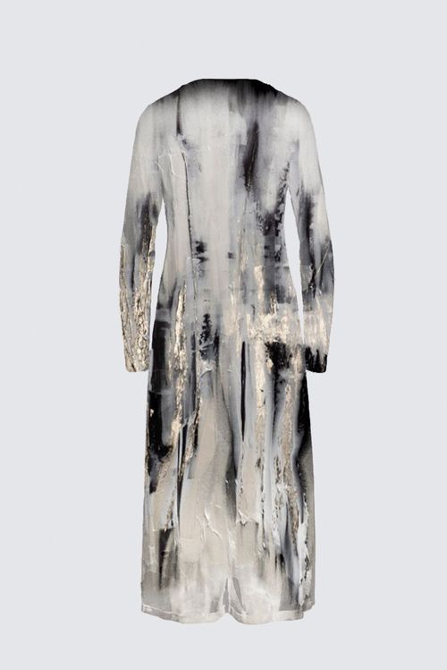 Long Sleeve Mesh Maxi Dress