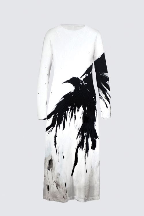 Long Sleeve Chiffon Maxi Dress