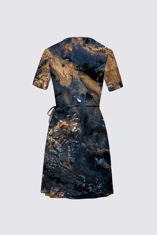 Short Sleeve Wrap Dress