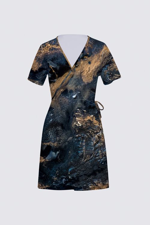 Short Sleeve Wrap Dress