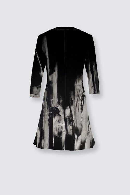 3/4 Sleeve Flare Dress