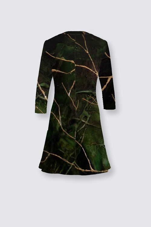 3/4 Sleeve Flare Dress