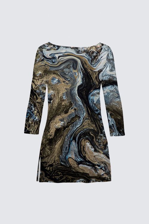 Boat Neck Long Sleeve Tunic