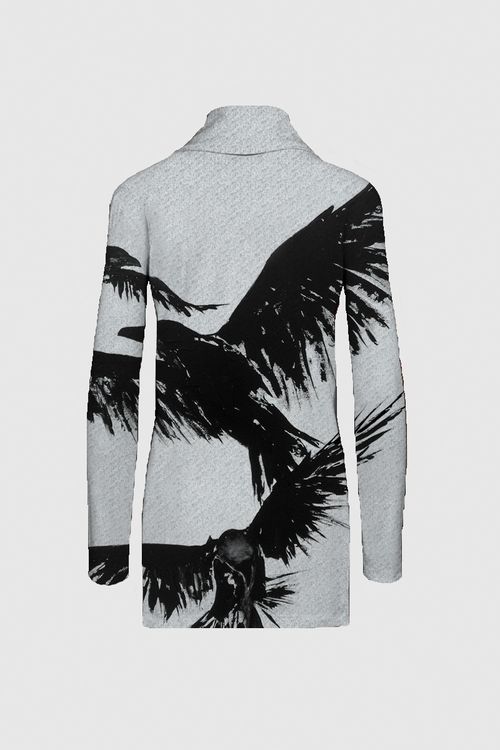 Cowl Neck Brushed Knit Tunic